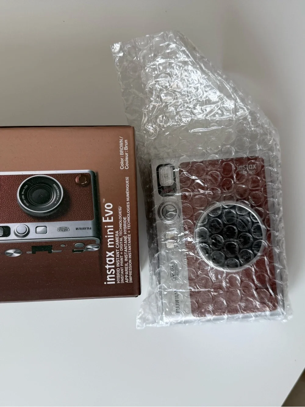 Fujifilm Instax Mini Evo Instant Film Camera - Brown